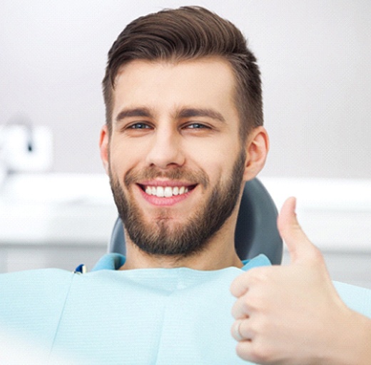man giving thumbs up for sedation dentistry in Estero